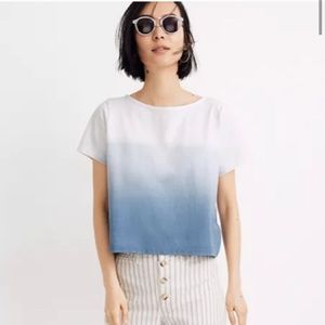 NWOT Madewell Ombré Dip Dye Setlist Boxy Tee Small
